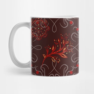 Pastel Wild Flower Folk Pattern Mug